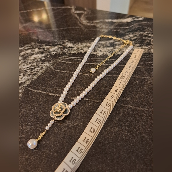 Pearly like beaded choker necklace - Picture 5 of 8